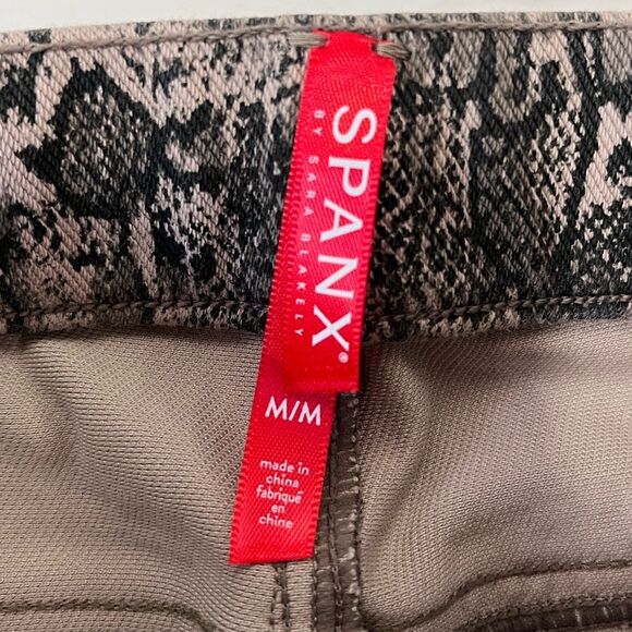 NWT Spanx 20018R Neutral Taupe Snake Jean-ish Ankle Slim Leggings Size M - Picture 6 of 9